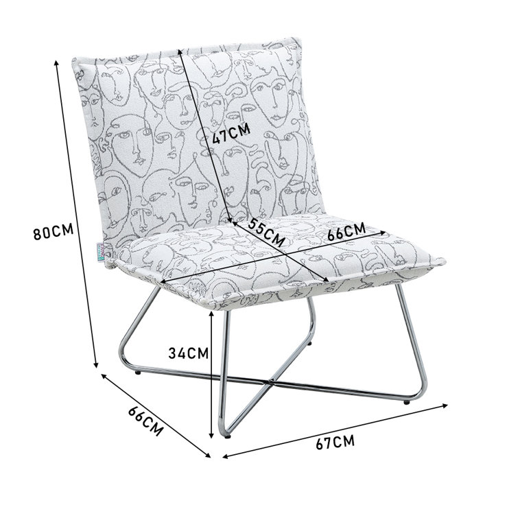 Living and Home Upholstered Accent Chair Wayfair.co.uk